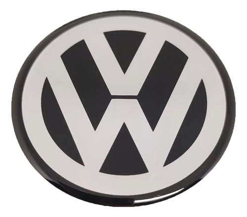 1 Emblema Adesivo Poliester Volkswagen Para Calota 51mm