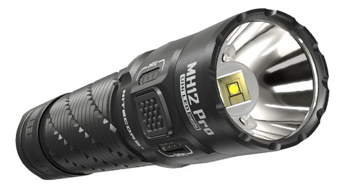 Linterna táctica Nitecore Mh12 Pro 3300 lúmenes Batería 5300 mah Alcance máximo 505 metros luz blanca