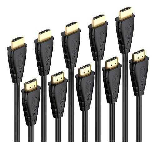 Mosimli Cable Hdmi De 6 Pies, Paquete De 5 Unidades, 4k 60hz