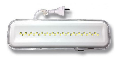 Luz De Emergencia 30 Leds Recargable Con Cable 220v Color Blanco