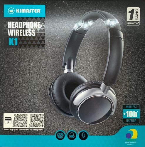 Imagem 1 de 7 de Fone De Ouvido Original Kimaster Bluetooth - Nf E Garantia