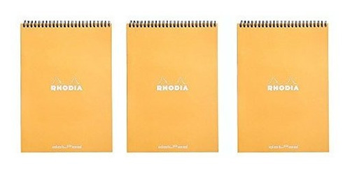 Cuadernos - Rhodia Wirebound Orange Notepads Dot - 6 In. X 8