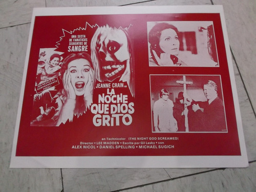 Antiguo Lobby Card D Jeanne Crain En La Noche Que Dios Grito