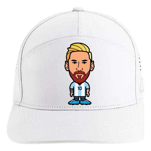 Gorra Leo Messi 5 Paneles Premiun White