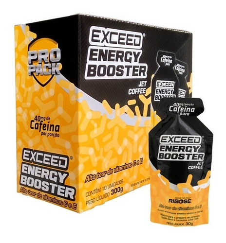 Gel De Carboidrato Com Cafeína Exceed Energy Booster Sabores