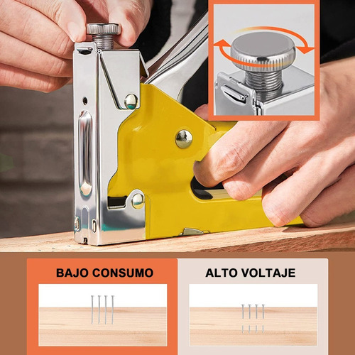 Engrapadora Tipo Pistola For Tapiceria Con 3000 Grapas T