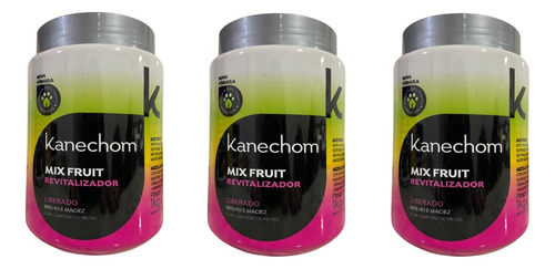 Kanechom Crema Capilar Mix Frutal Revitalizador X 3uni X 1kg