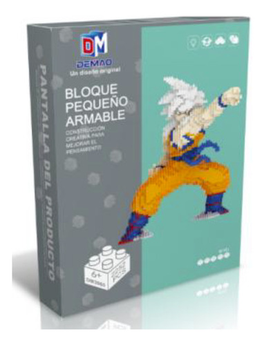 Goku Ultra Instinto Dragon Ball Z Figura 3d Bloques Armables
