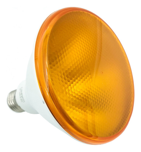 3x Lâmpada Par38 Led 15w Luz Âmbar Laranja Prova D'água
