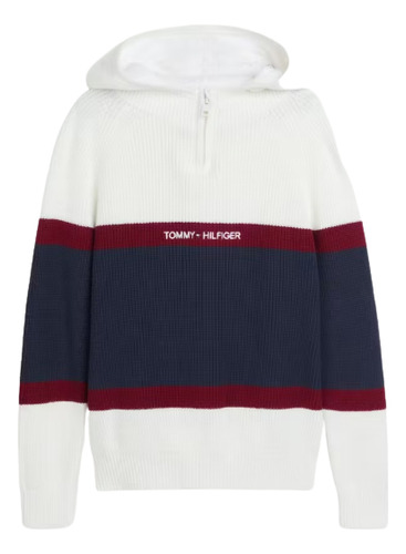 Suéter De Niño Tommy Hilfiger 7091 Colorblock Wh