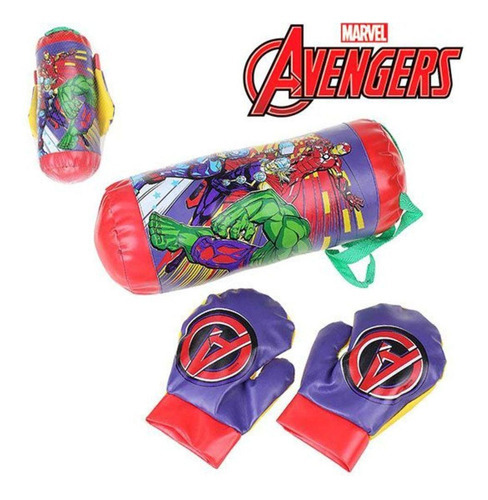 Kit Saco De Pancada Infantil Avengers + Luvas Vingadores Cor Outro