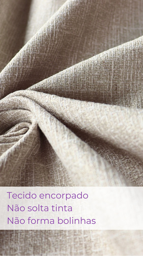 Kit 2 Xales De Sofá Gigante 3m Decorativas Bege Para Sala Desenho Lisa
