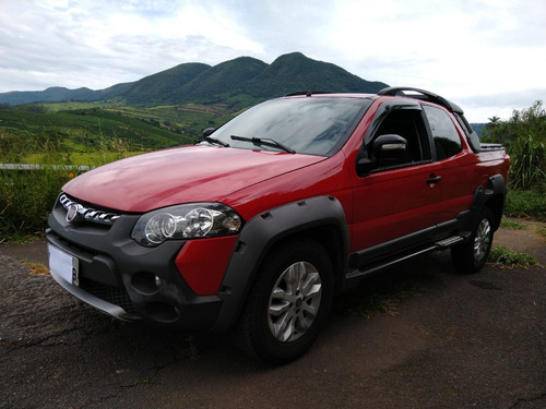 Fiat Strada Adventure 1.8 Locker 2014 Vermelha Novíssima!!!