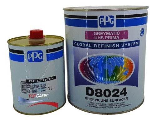 Kit D8024 Ppg Primer De Relleno 2k Gris C/ Catalizador