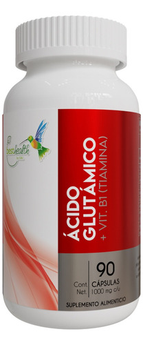 Ácido Glutámico + Vitámina B1 Tiamina 90 Caps Best Health Sabor Sin sabor