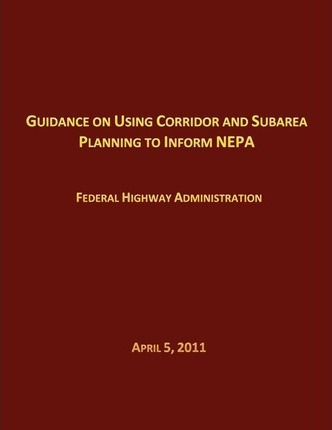 Libro Guidance On Using Corridor And Subarea Planning To ...