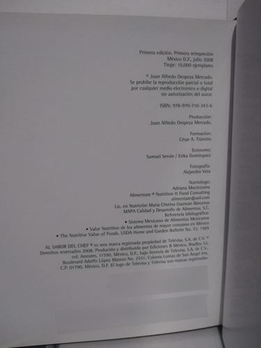 La Nueva Cocina Saludable Del Chef Oropeza (Usado)