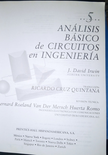 Análisis Básico De Circuitos En Ingenieria (Usado)