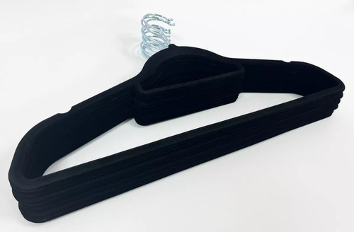 Imagen 4 de 8 de Set X 10 Perchas Terciopelo Felpa Gruesa 5mm Antideslizante