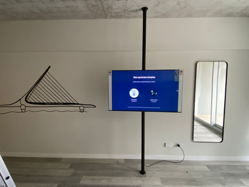 Columna Giratoria Para Tv 360° Negro Hasta 2.8 M