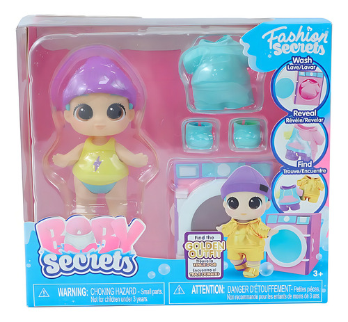 Baby Secret Muñeca Fashion Secrets Remera Amarilla Con Rayo