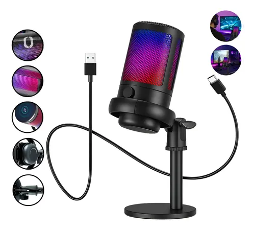 Microfone condensador USB