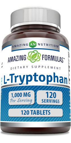 L-triptofano 1000 Mg Natural Animo Y Sueño 120 Tabletas