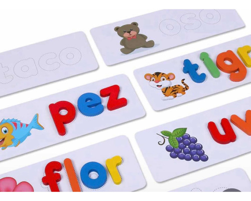 Flash Cards En Español Aprendizaje De La Escritura Niños