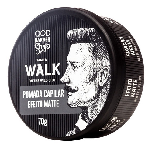 Imagem 2 de 3 de Pomada Walk 70g Efeito Matte | Média Fixação | Qbs
