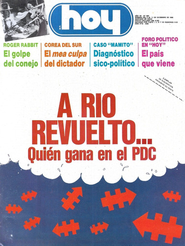 Revista Hoy 594 / 11-12-1988 / A Río Revuelto P D C