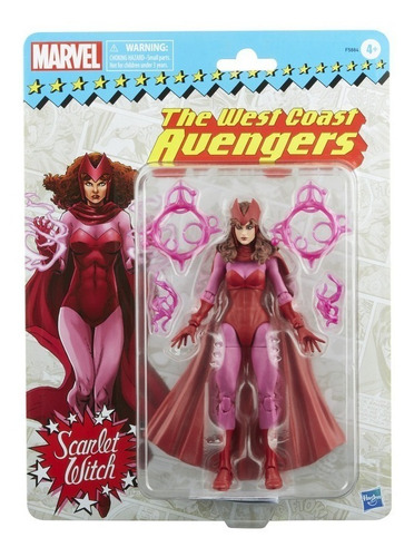Imagen 4 de 4 de Figura de acción Marvel Bruja Escarlata Retro F5884 de Hasbro Legends Series