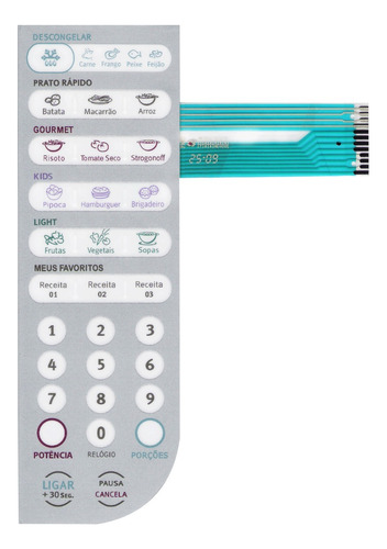 Membrana Teclado Microondas Electrolux Mef41 Mef 41