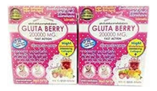 2box Gluta Berry  Mg Drink Punch Alimento Para La Piel Redu.