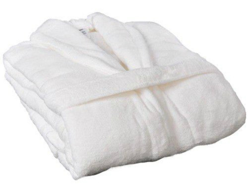 Imagen 2 de 4 de Bata Soft Baño Marcada Iniciales Blanca Hotel Spa