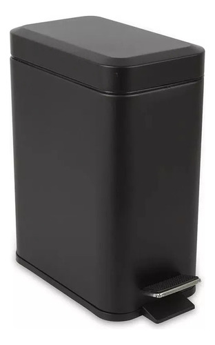  Cesto Tacho Basura Rectangular Negro 5 Lts Puerto_5bazar