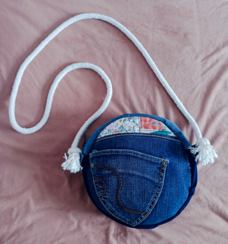 Bolsa Guilhermina Jeans Retalhos 