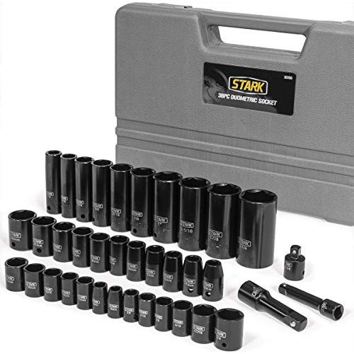 3/8  And 1/2  Drive Master Impact Socket Set, 38 Piece ...