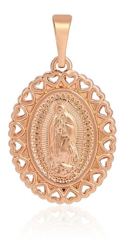 Dije Medalla Virgen Guadalupe Oro 18k Lam Calidad Premium