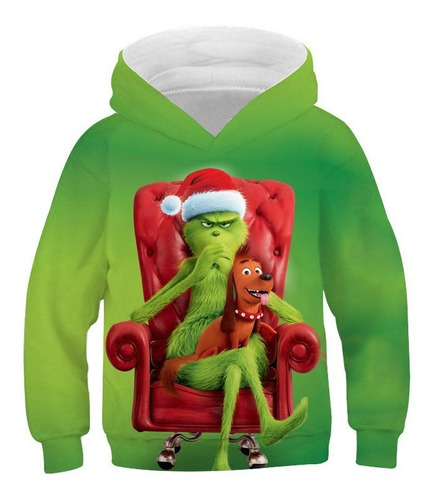 Grinch Sudadera Niños Cosplay Sudadera Con Capucha De Moda D