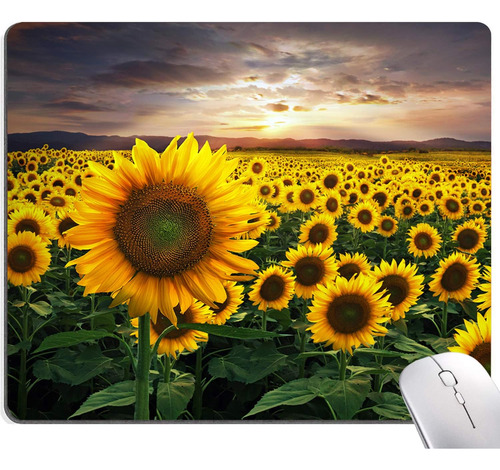 Mouse Pad De Girasol, Alfombrillas De Ratón Cuadr