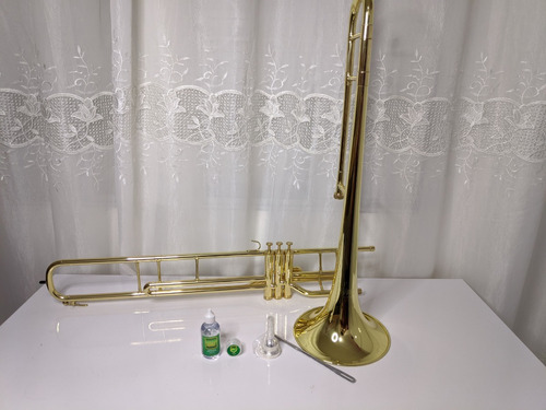 Trombone Novo Weril F670 Sib Pistos Dourado - Com Garantia 