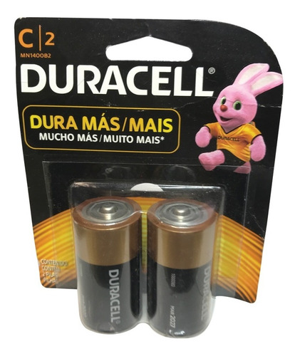 Pack X 2 Pilas Duracell Alcalinas Mediana Tamaño C