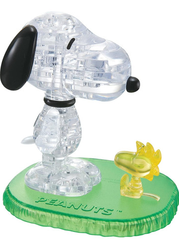 Snoopy Rompecabezas De Cristal 3d 