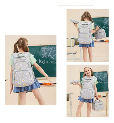 Lindo Patrón Mochila Impermeable, Mochila Estudiantil