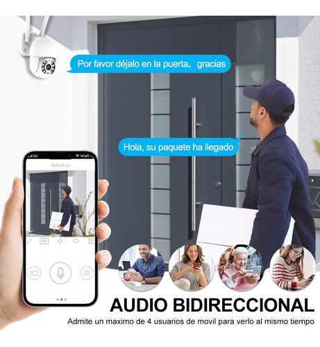 Cámara De Seguridad 5g Wifi Vision Nocturna Con Alarma