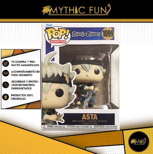Funko Pop Black Clover - Asta 1099 (Usado)