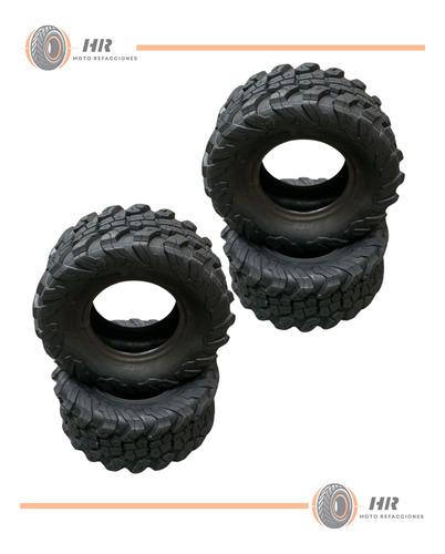 Llantas 28x10-12 Juego 4 Rzr Cuatrimoto Pavimento/terracería F