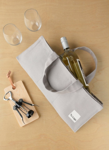 Bolso De Tela Para Botella De Vino Y Copas O Vasos 