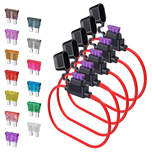 Portafusibles Atc/ato De Calibre 10, 5 Paquetes, Portaf...