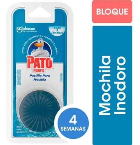 Pato Bloque Azul Para Mochila Inodoro